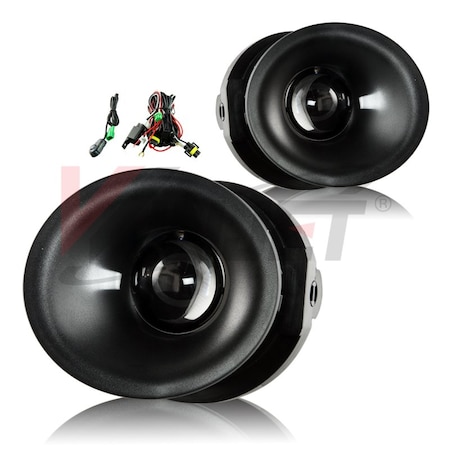 Winjet Fog Light - Clear Wiring Kit Included CFWJ-0506-C